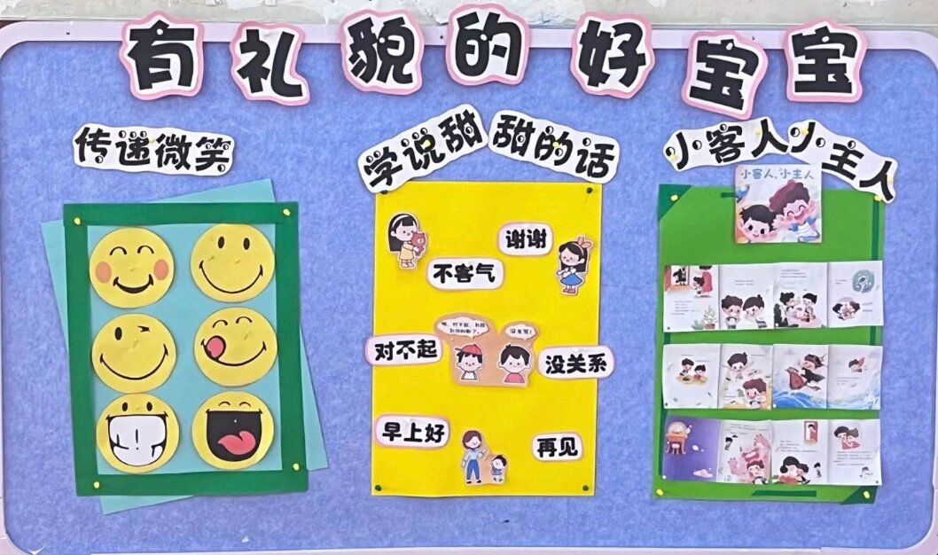 幼儿园礼仪特色环创图片