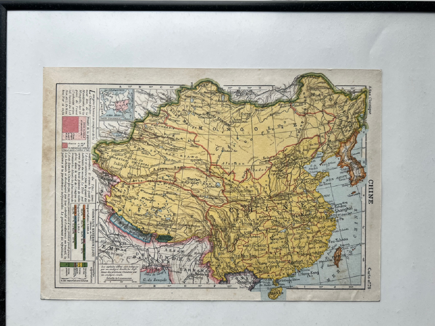 法国1937年版中华民国地图 那时,台湾还在被日本人侵占.