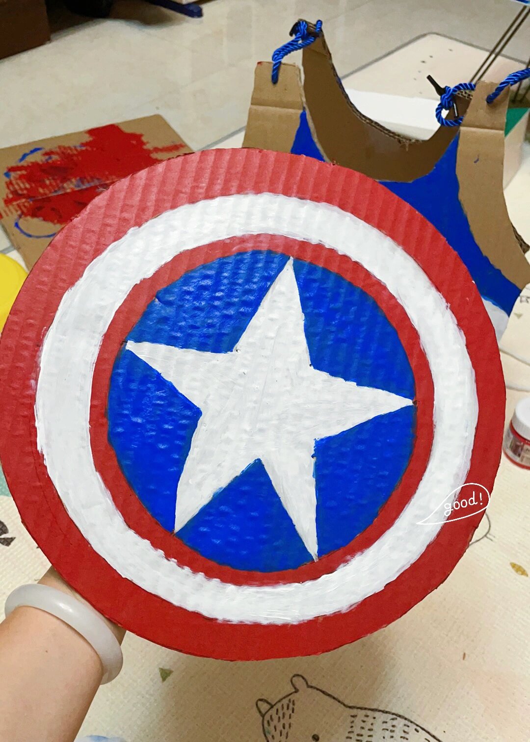 幼儿园环保服,低配版的美国队长