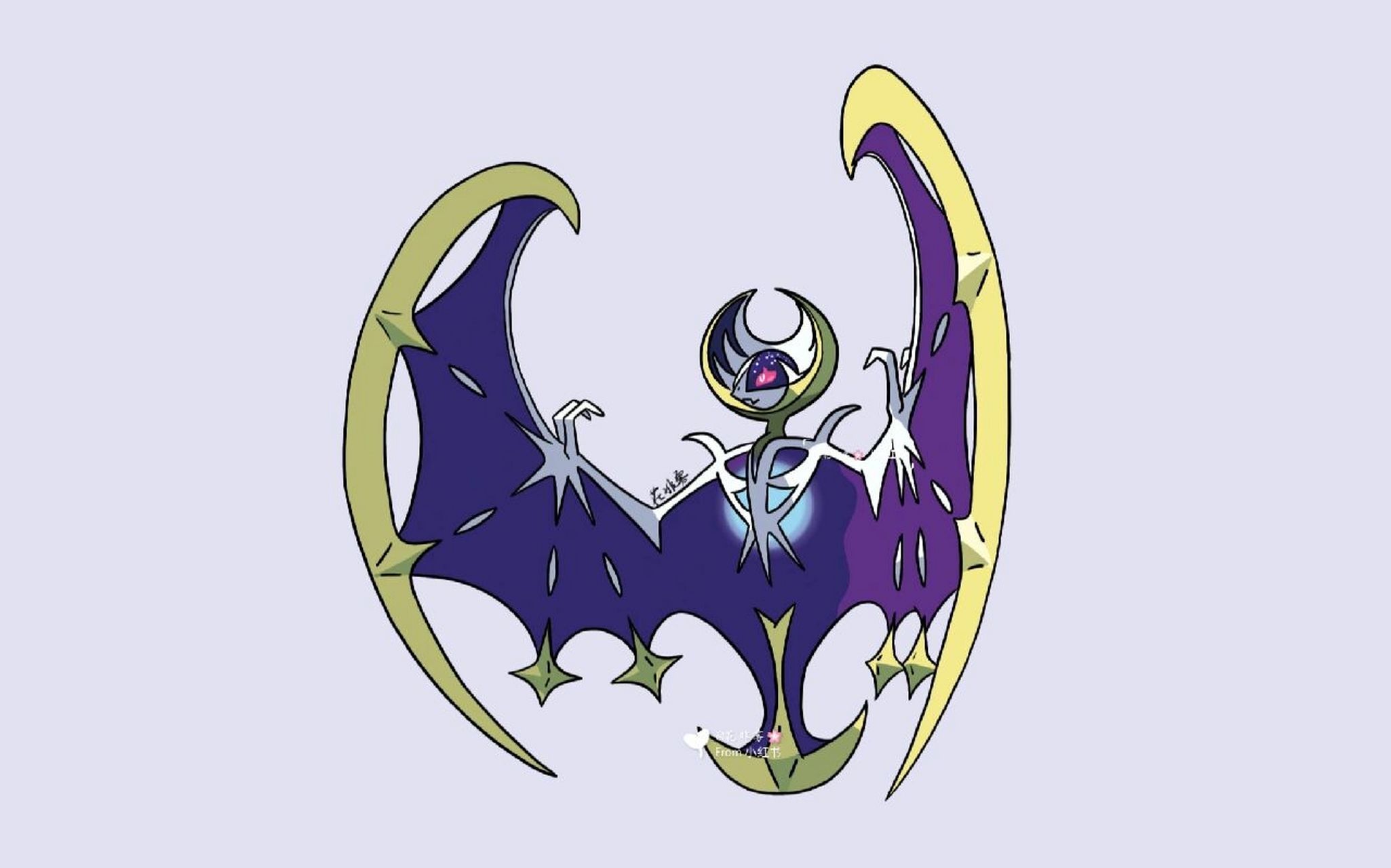 03你来说神奇宝贝我来画266766 这次是露奈雅拉 画了两天终于把