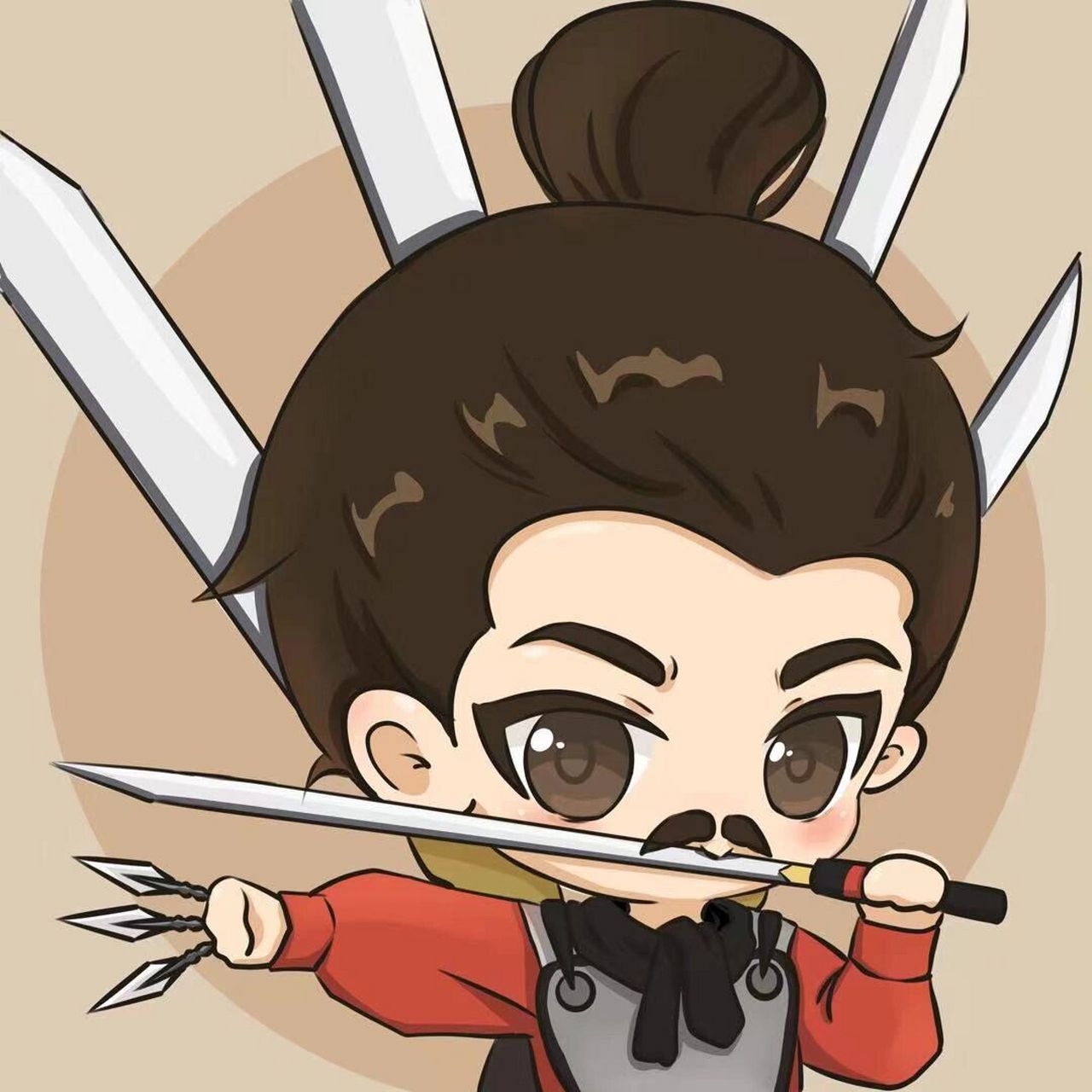 倩女幽魂:左千户,q版头像已完成03