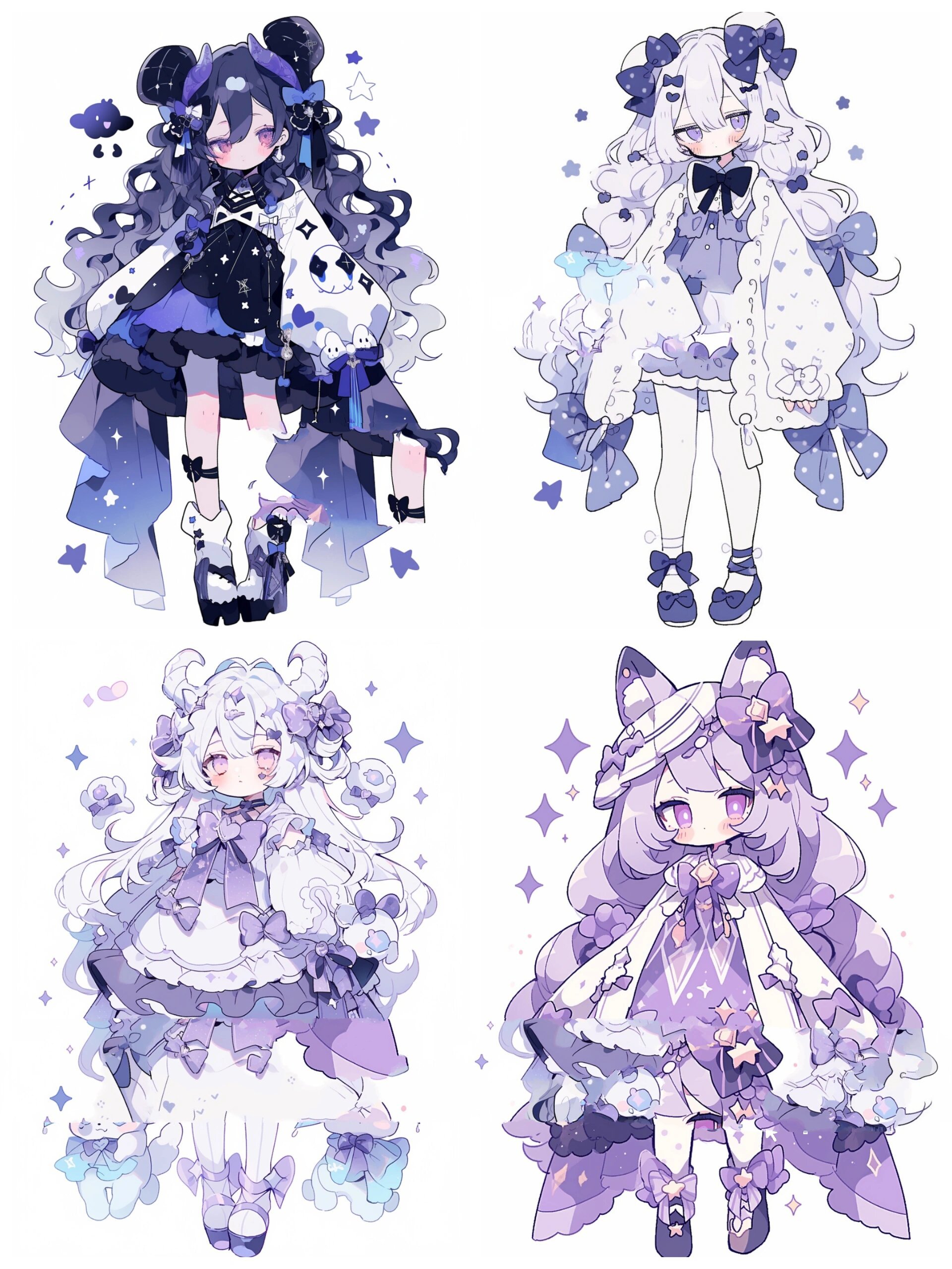 ai动漫服饰展示,淡紫q版海洋学术8p