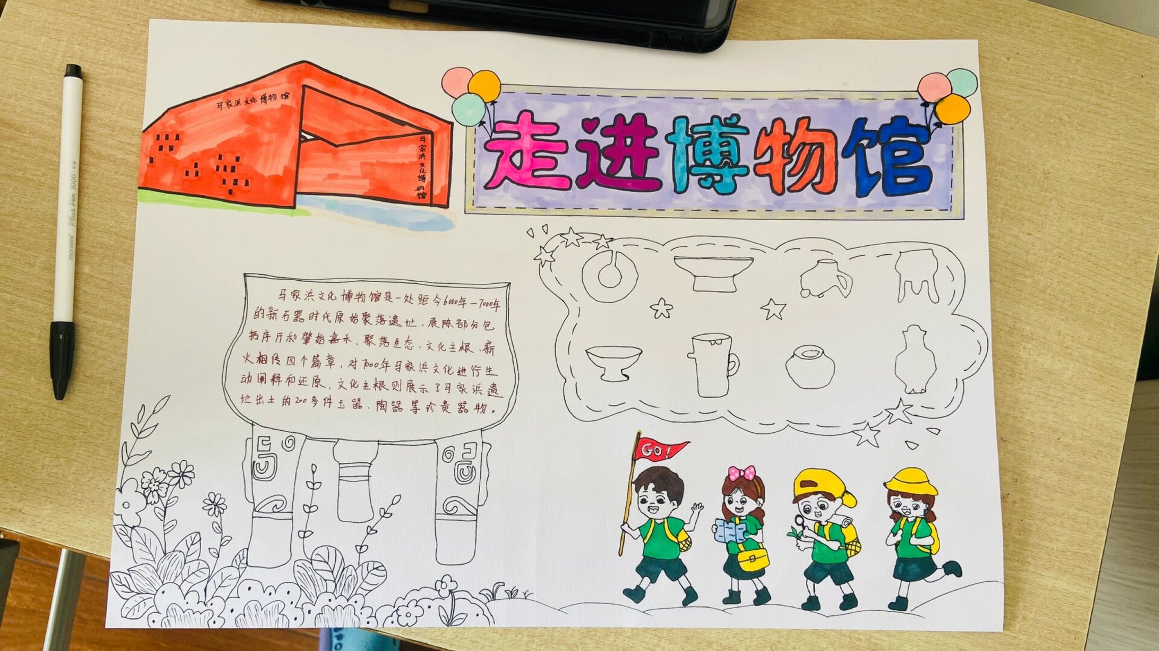 小学生手抄报# 走进博物馆