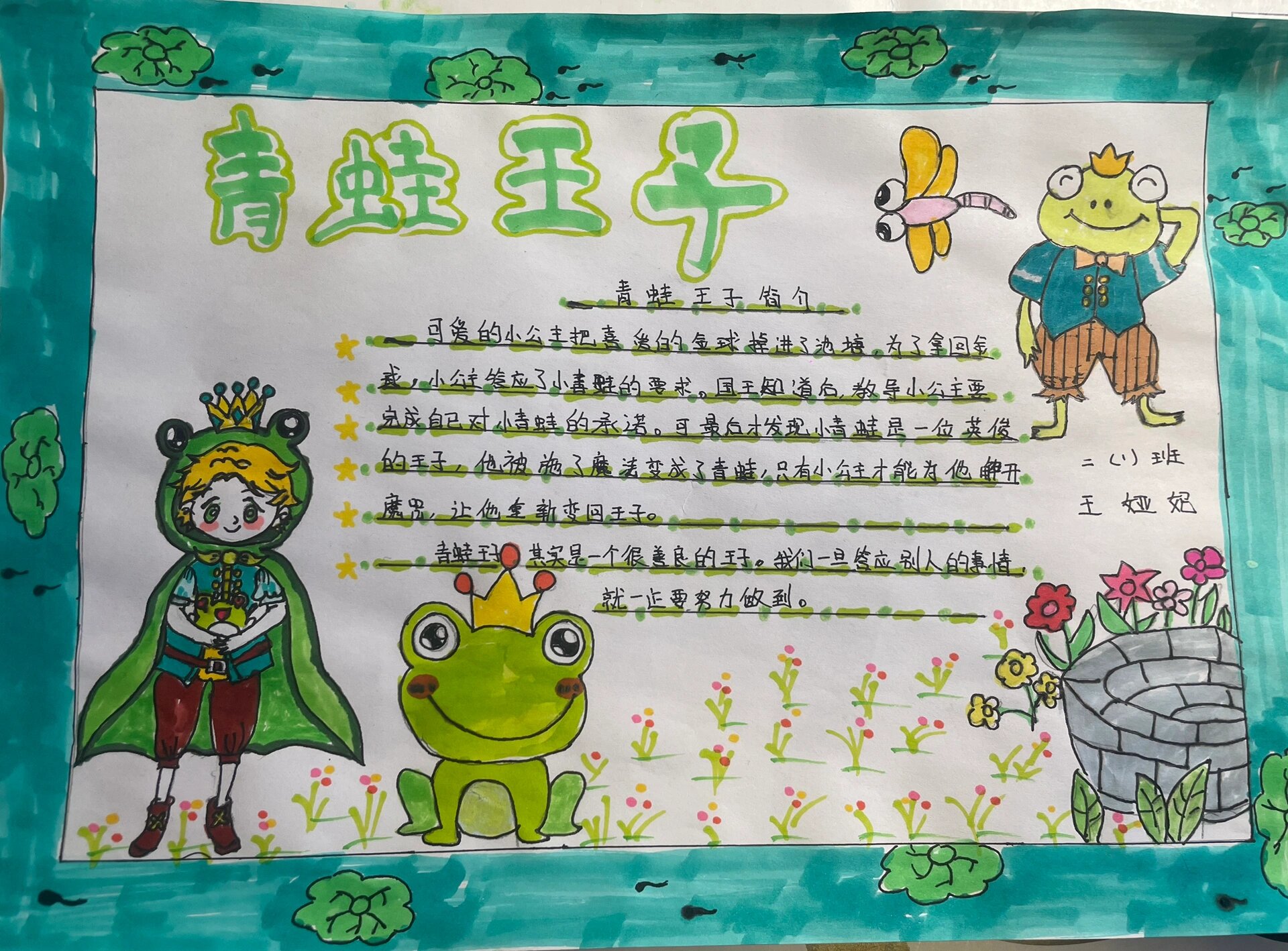 青蛙王子手抄报@星星智慧屋的动态