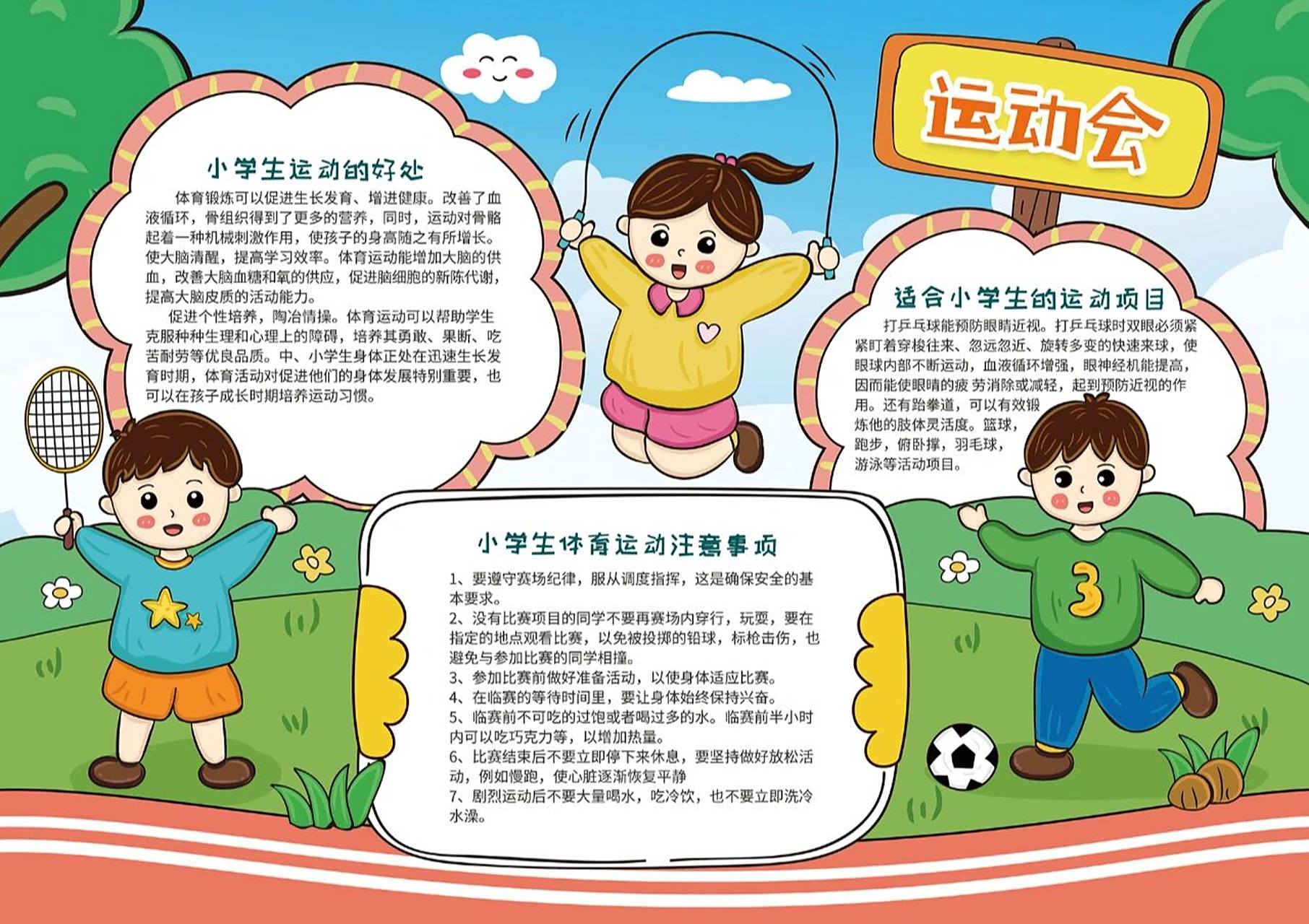 运动会手抄报 | 体育运动手抄报         原创手抄报,93林门要标明