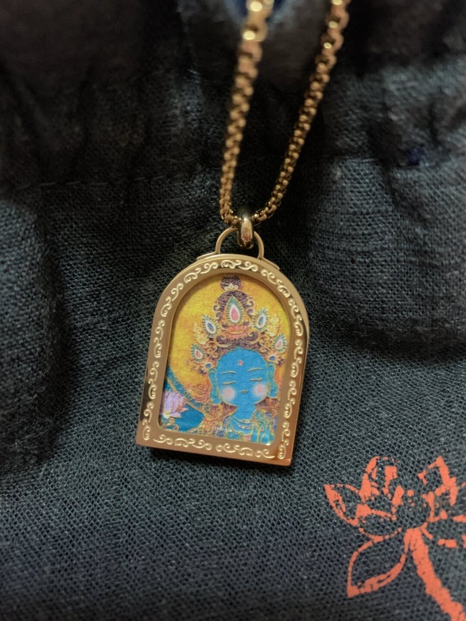 设计师专属绿度母佛牌 自珍款非卖品 绿度母及小佛像均已登记版权08