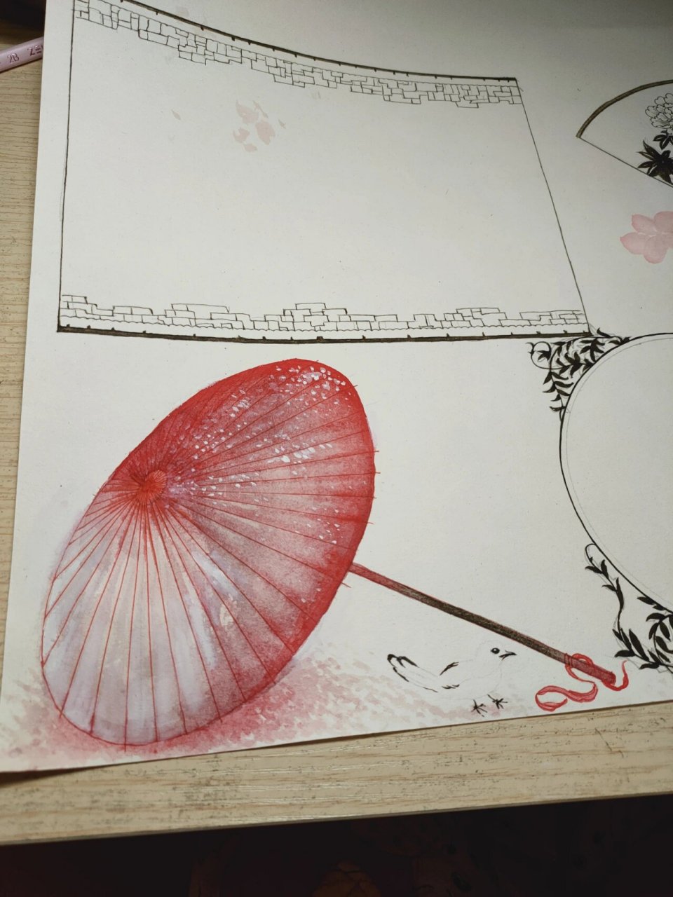 手绘手抄报 诗词小报 古风