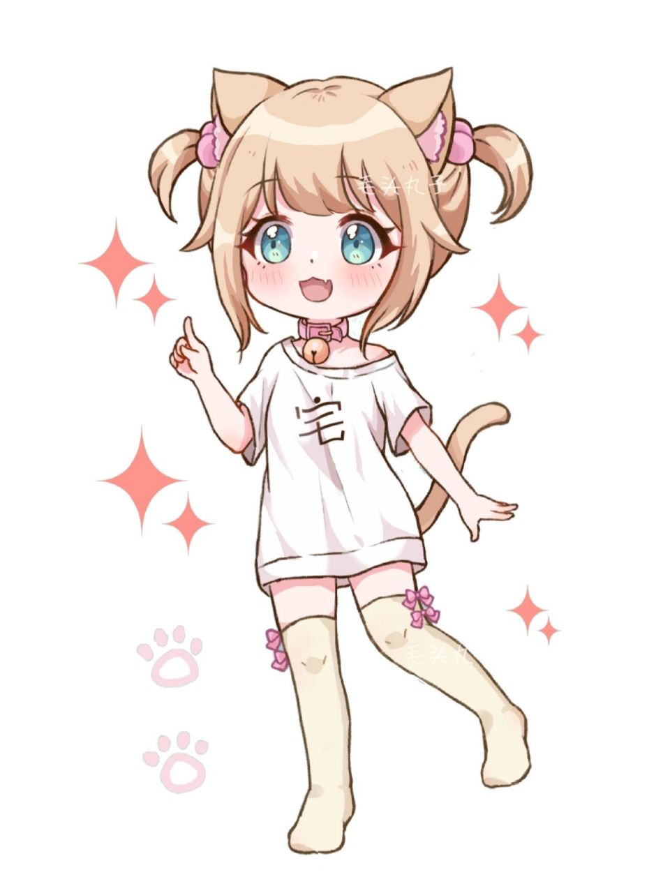 q版猫咪女孩 之前的稿