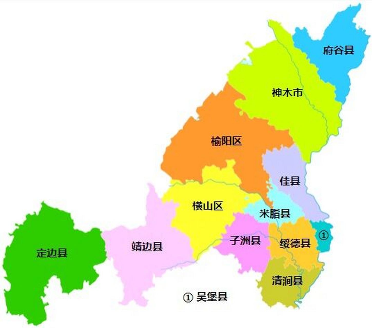 府谷行政区划图图片