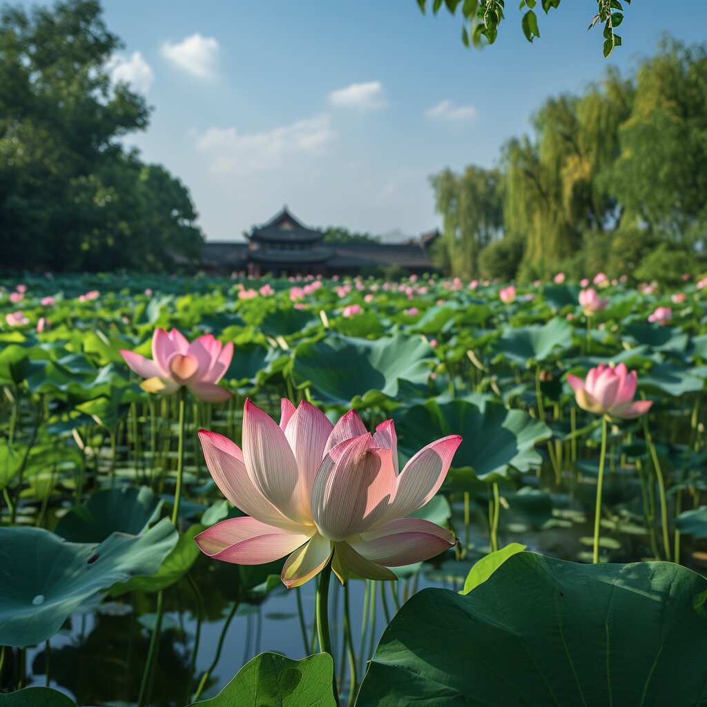 好运头像 | 向阳而生,夏日荷花