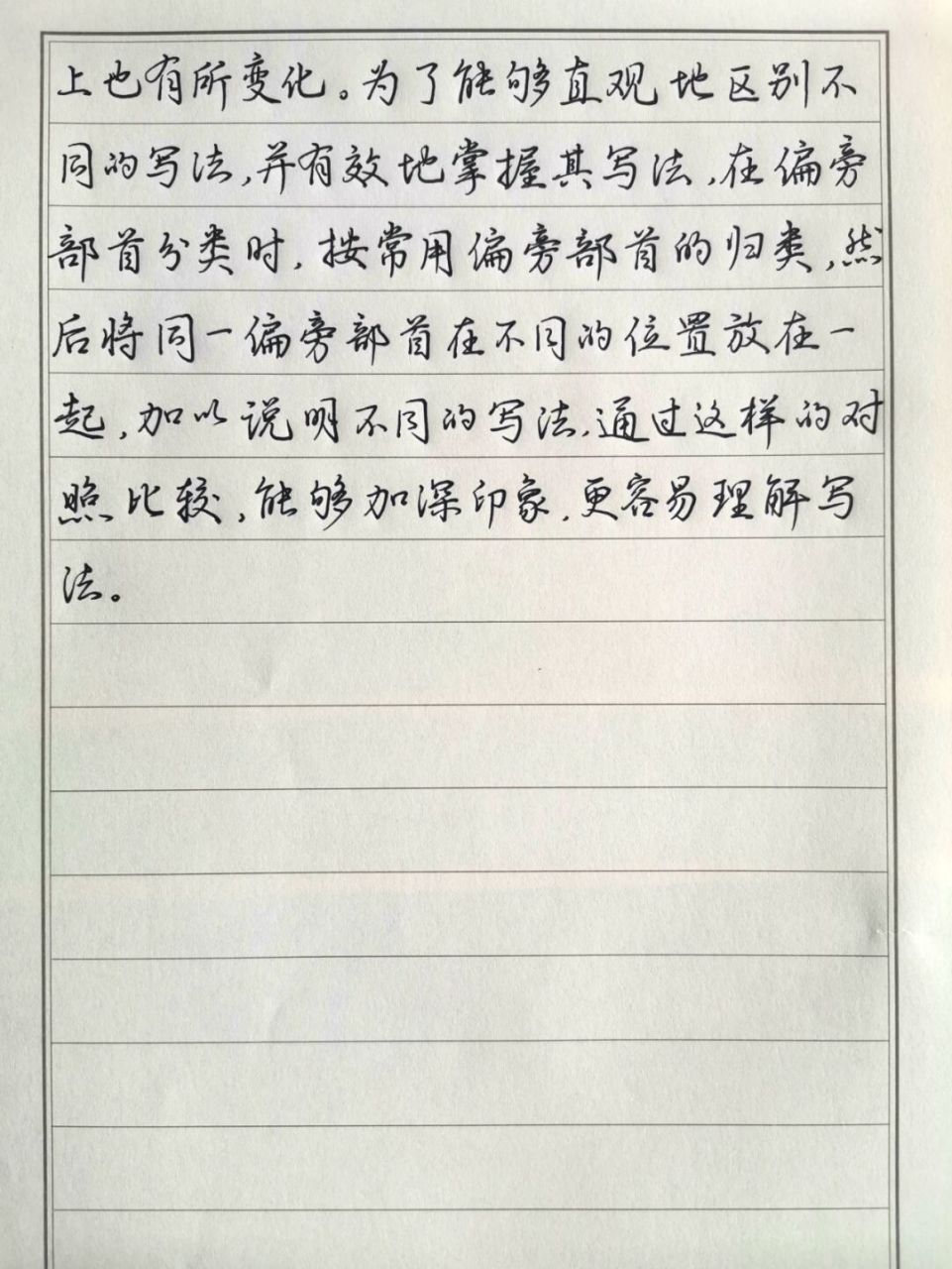 钢笔书法基本理论之偏旁部首 抄录第六章偏旁部首#每日练字打卡