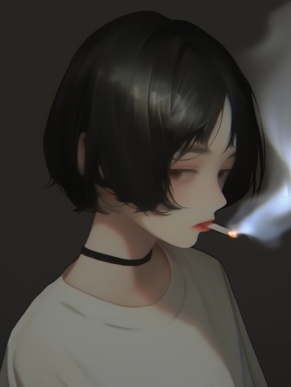 丧系氛围感吸烟情头 | emo情头一人一半 应粉丝要求,来组男头 bushi