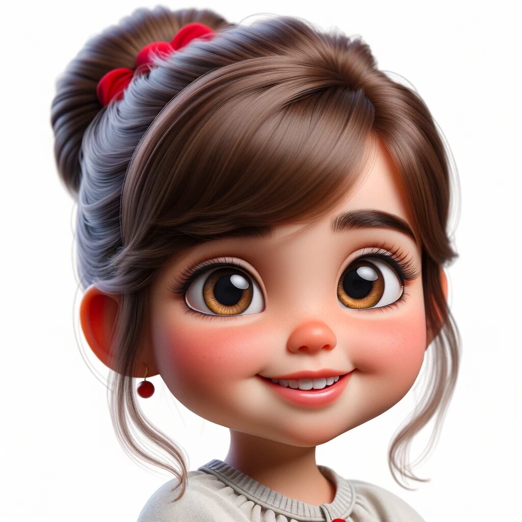 一组可爱的西班牙女孩头像