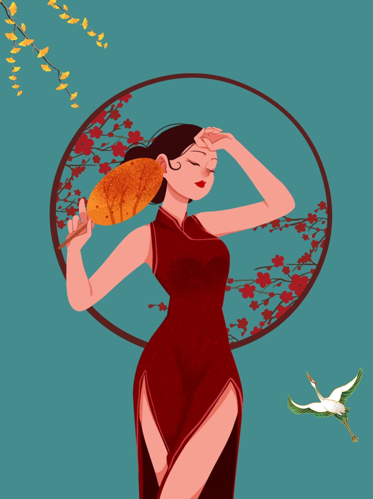 93民国少女|复古旗袍|唯美动人插画97 96 张爱玲说:在世间,未有