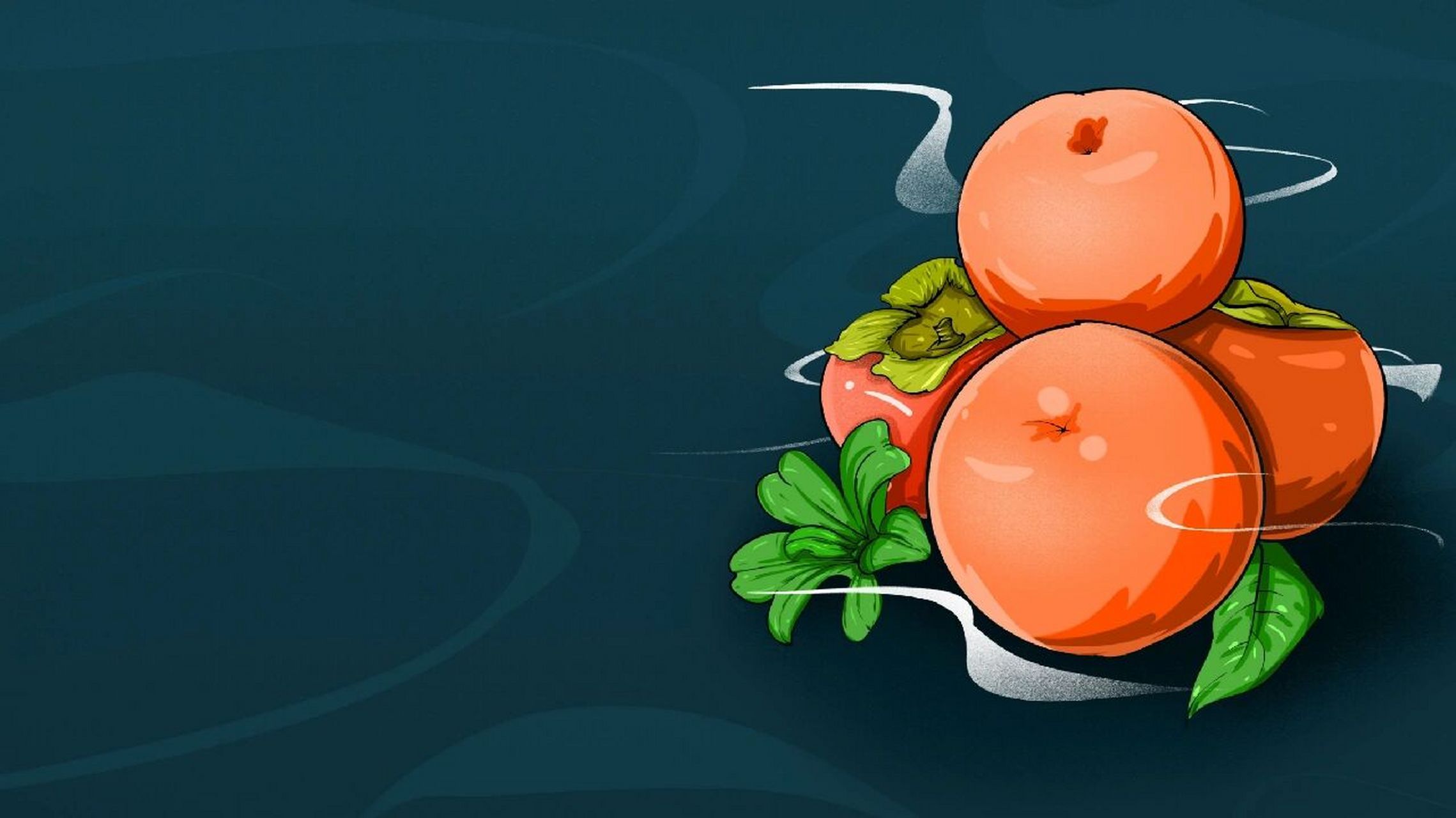 中国风插画霜降活动展板|柿柿如意|背景图 90哈喽,各位宝子好 99