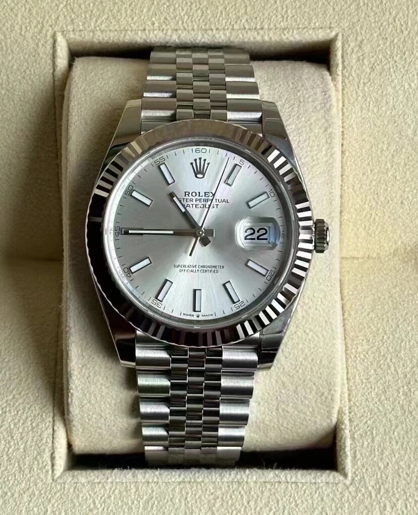 rolex劳力士日志系列126334-0004五珠银条