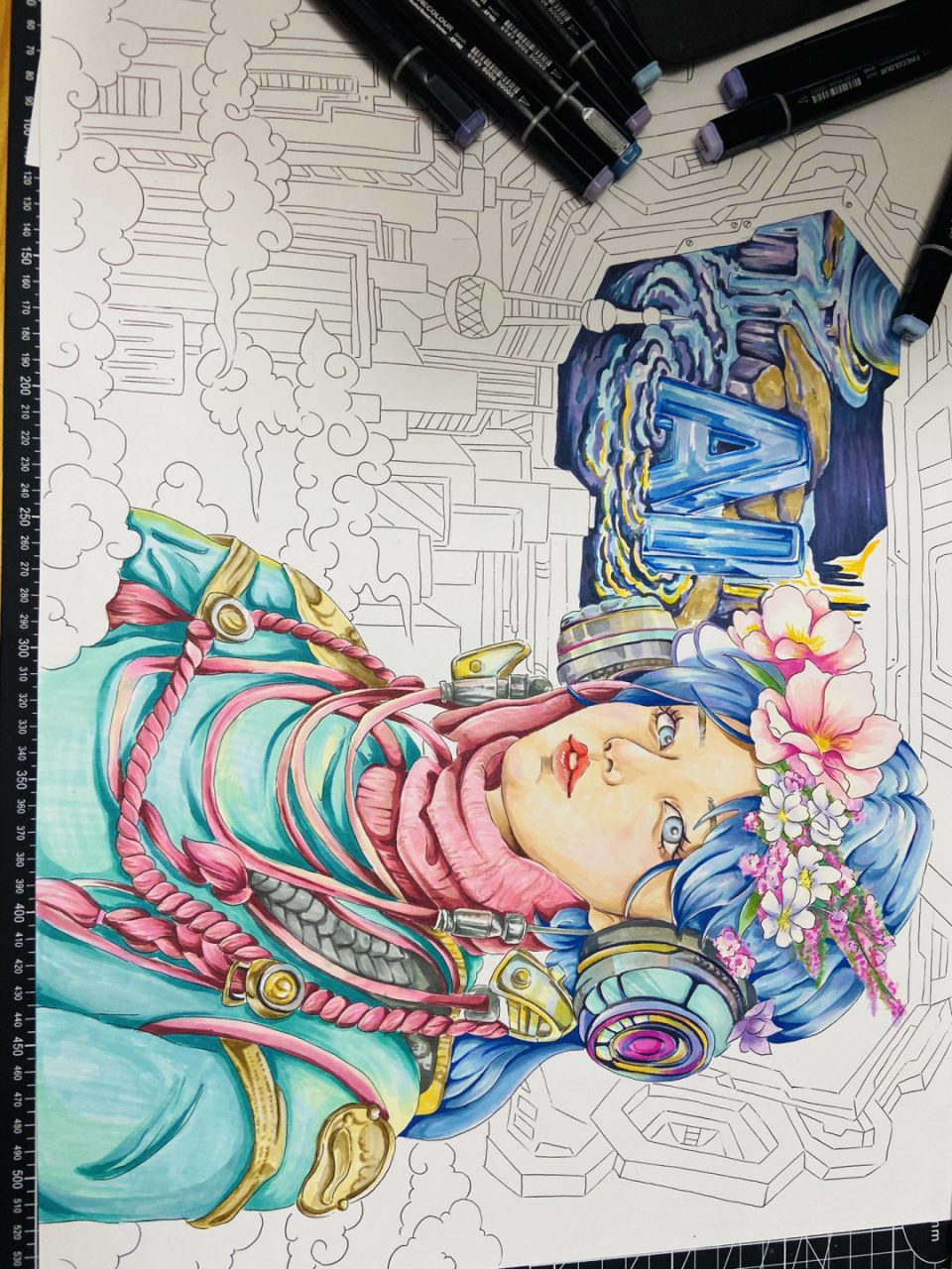 科技画,马克笔,我又来更新了           预计这周应该能完成了73