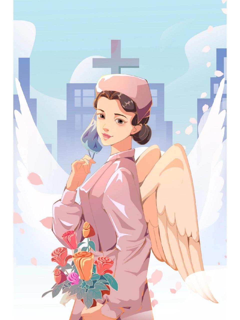 12国际护士节插画② 国际护士节是每年的5月12日,是国际护士理事会为