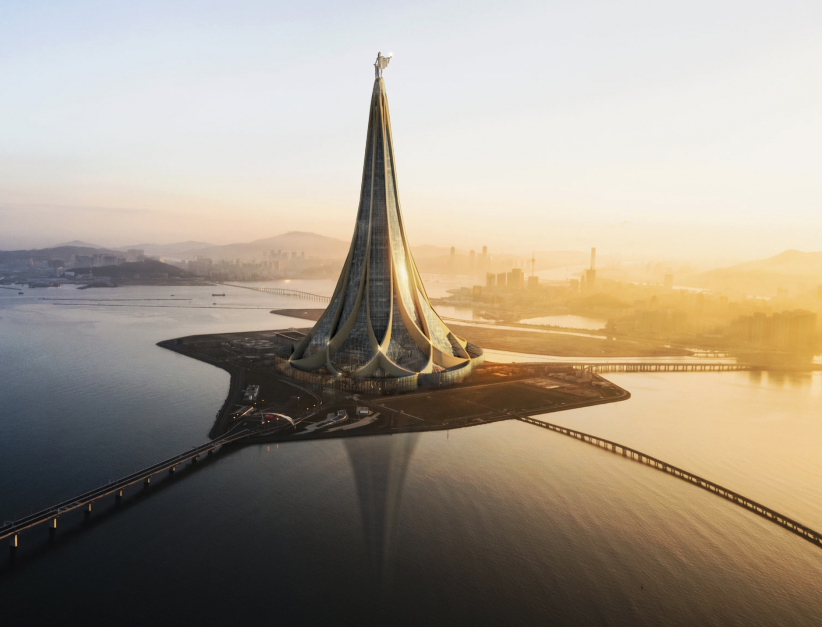 酒店以太阳神阿波罗为主题,共有一万个房间,是全球最大的酒店.