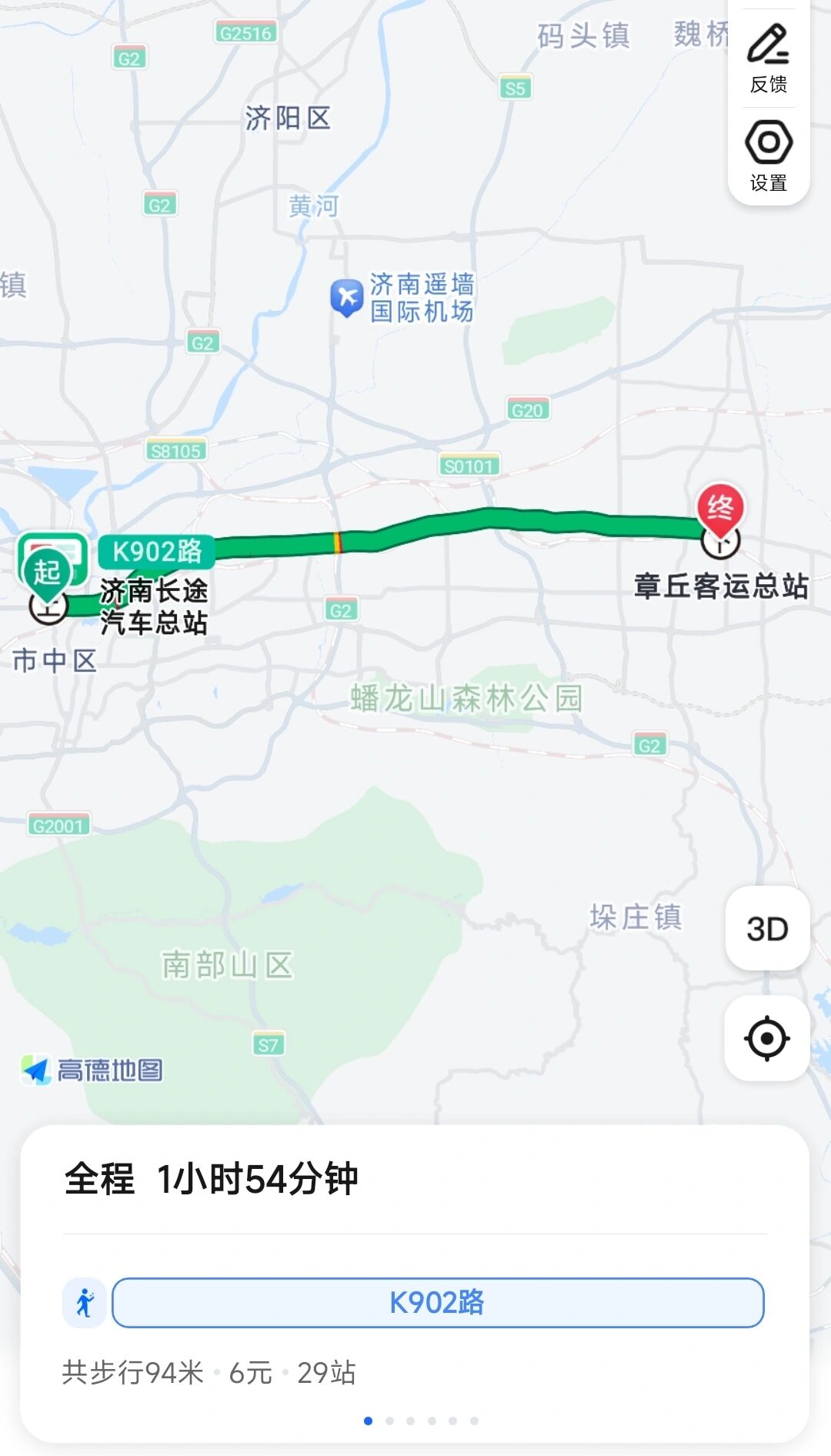 济南k902公交车线路图图片