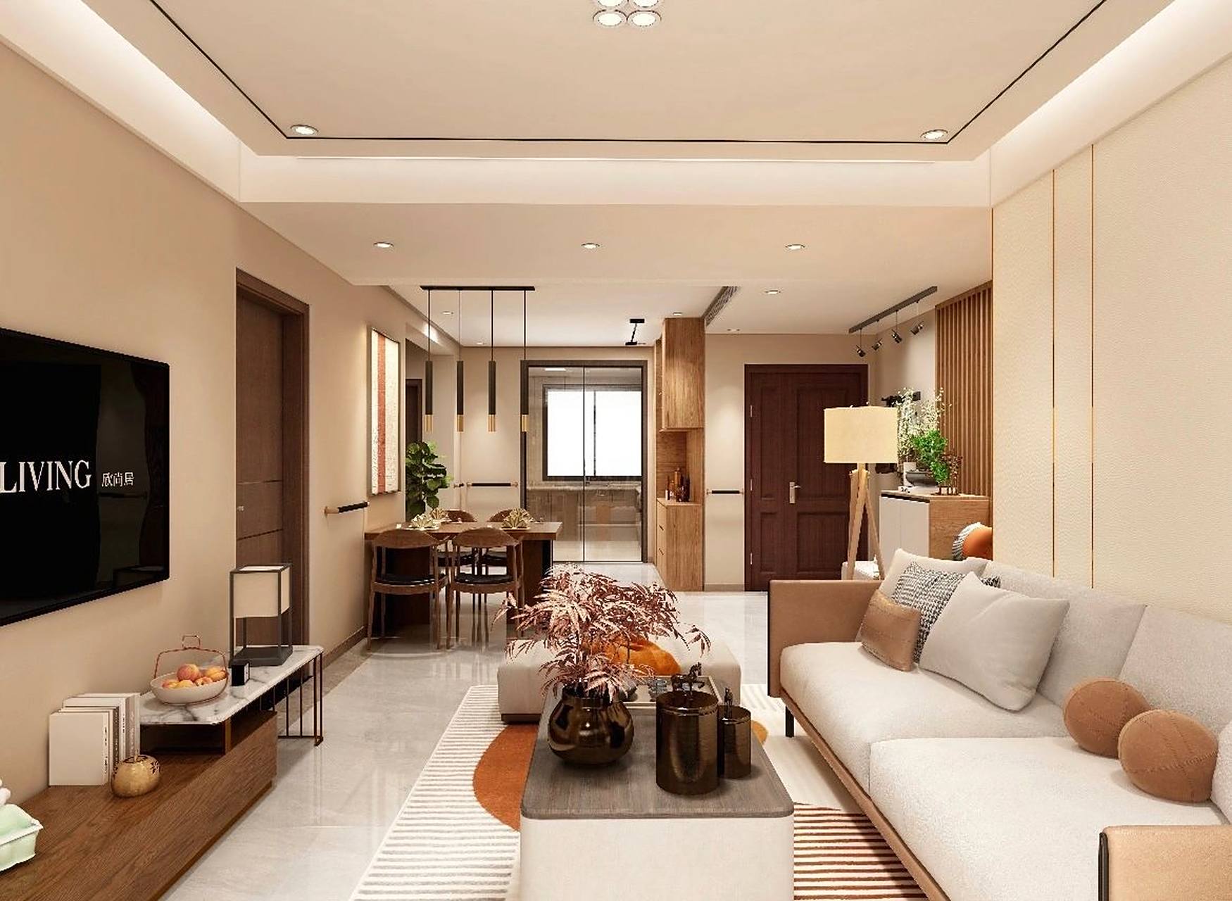 新中式装修风格样板房! 小户型也可以很美