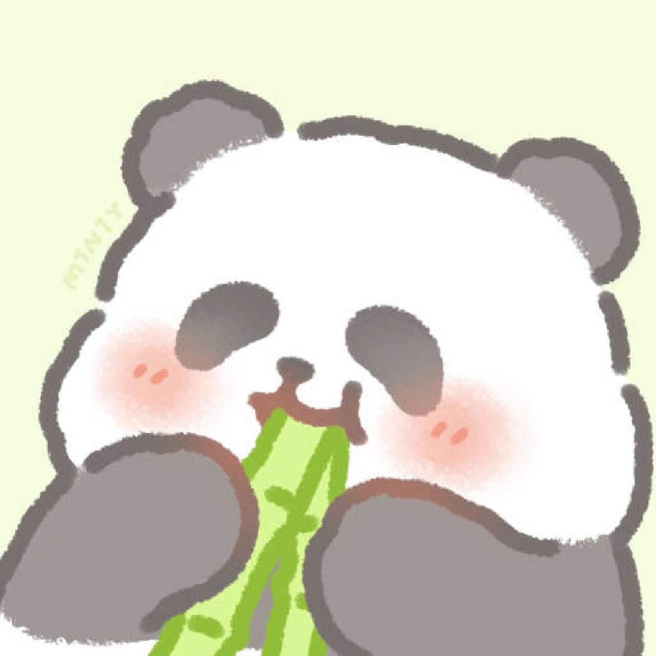 原创手绘可爱的熊猫来啦 今天你换头像了吗