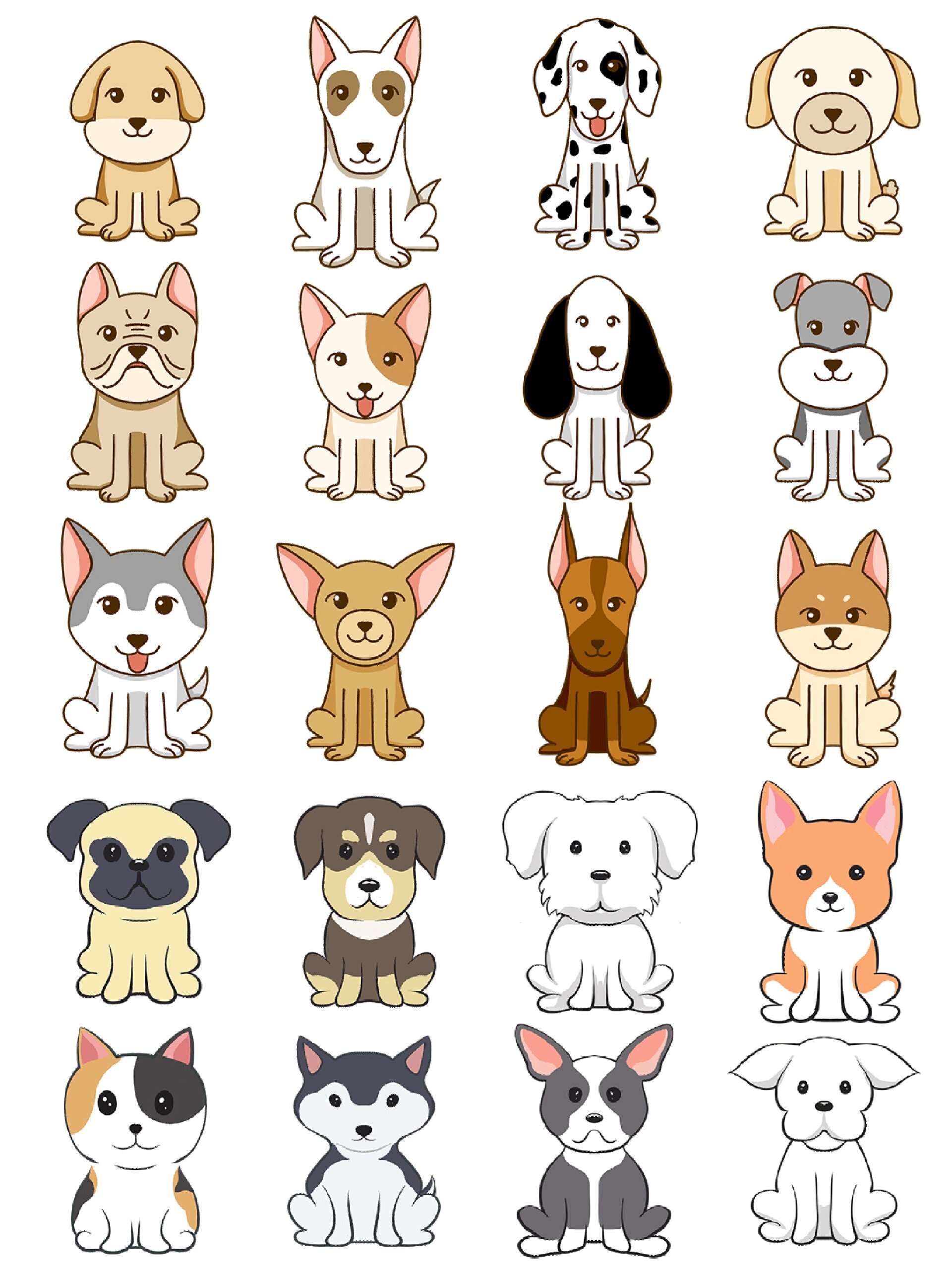 卡通狗狗🐶动物手绘插画