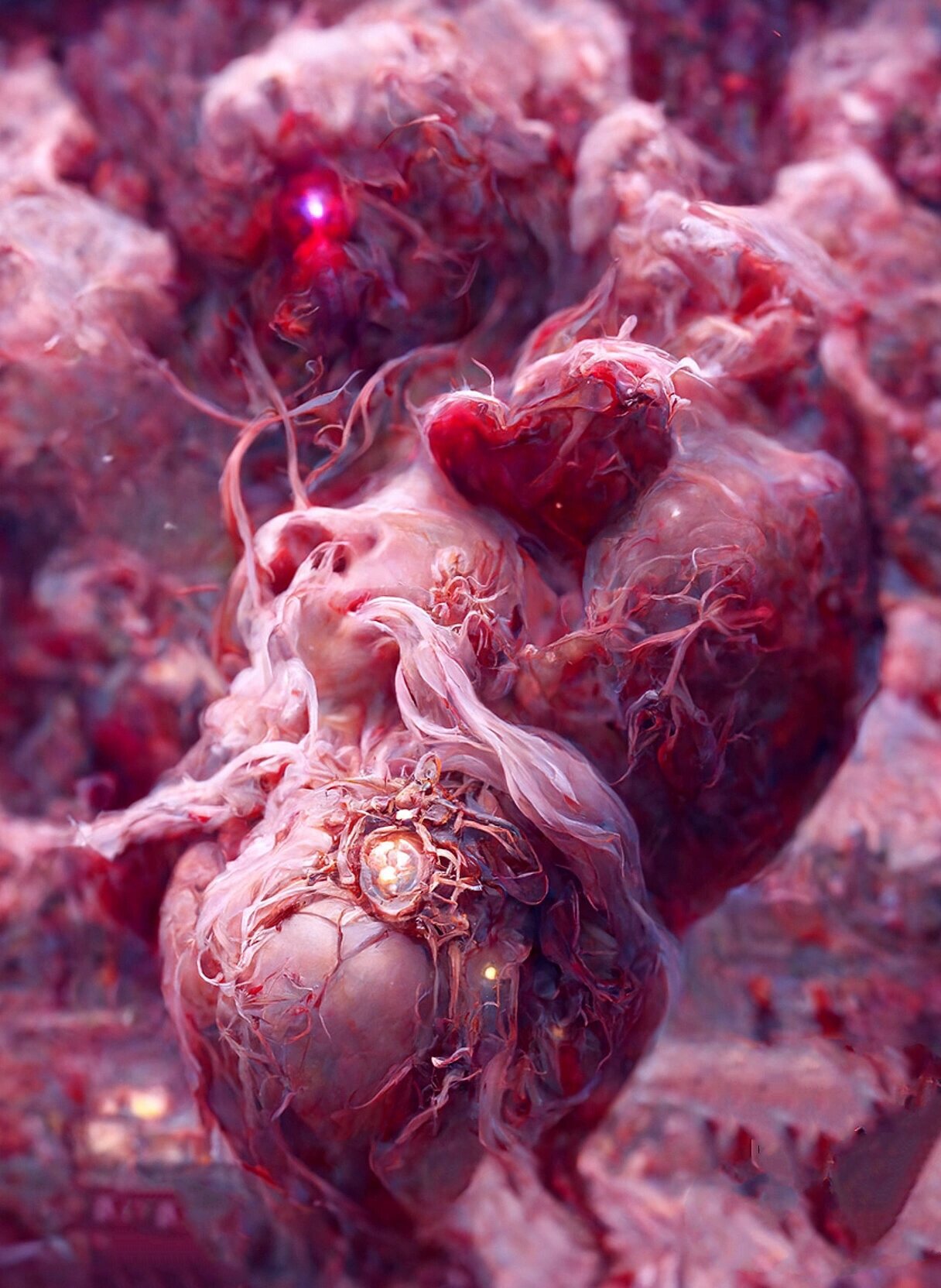 ai插画78身体的艺术「女性心脏」02 "心脏,是生命之源, 是循环