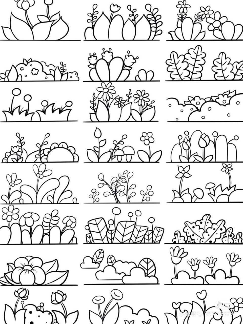 儿童简笔画-植物和房子 3岁开始,宝宝会对直线和曲线产生兴趣,并尝试