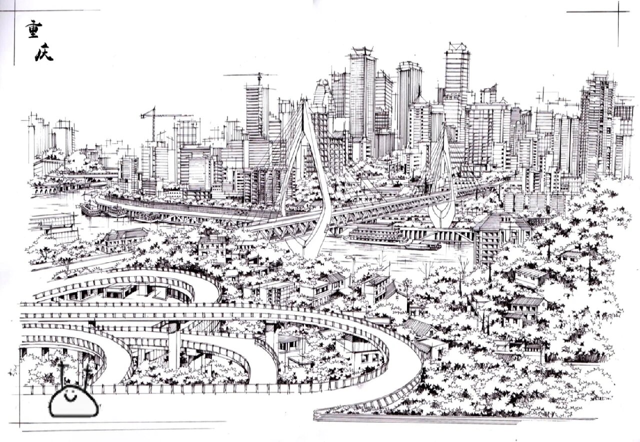 你们要的景点城市手绘钢笔画来啦
