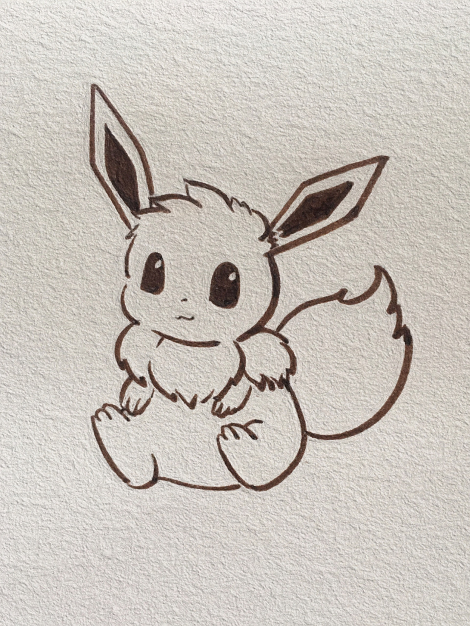 可爱简笔画 宝可梦系列-伊布//附过程 今日份 应小粉丝要求的伊布