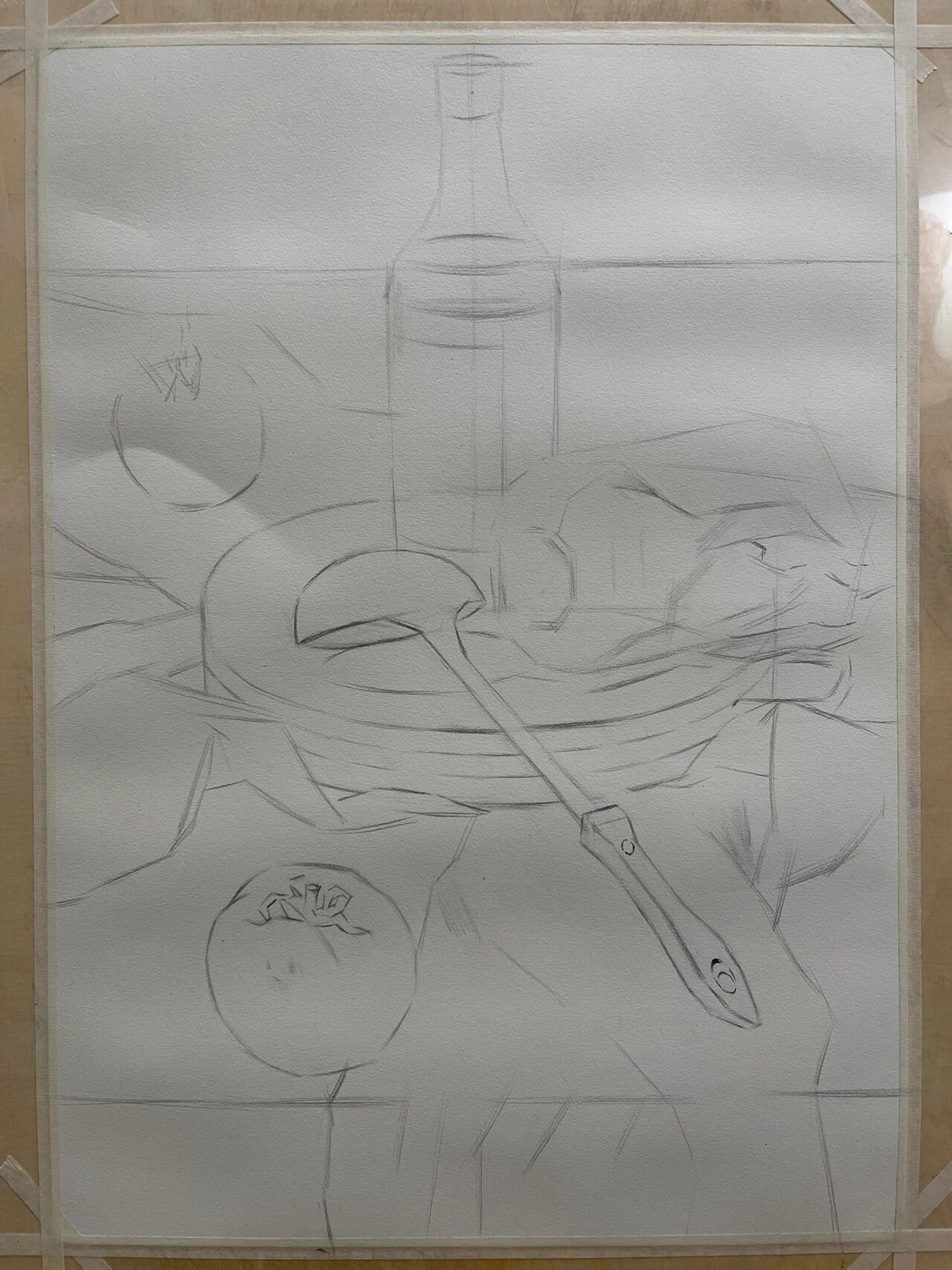 素描静物临摹(炭笔)