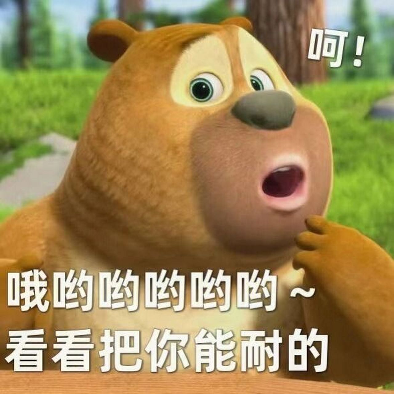 熊二的表情包  沙雕又可爱的表情包