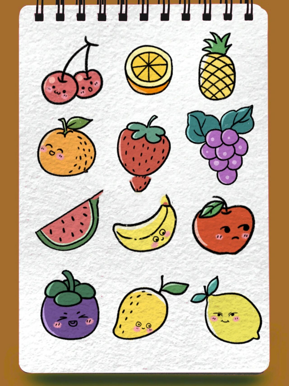 各种水果简笔画可爱图片