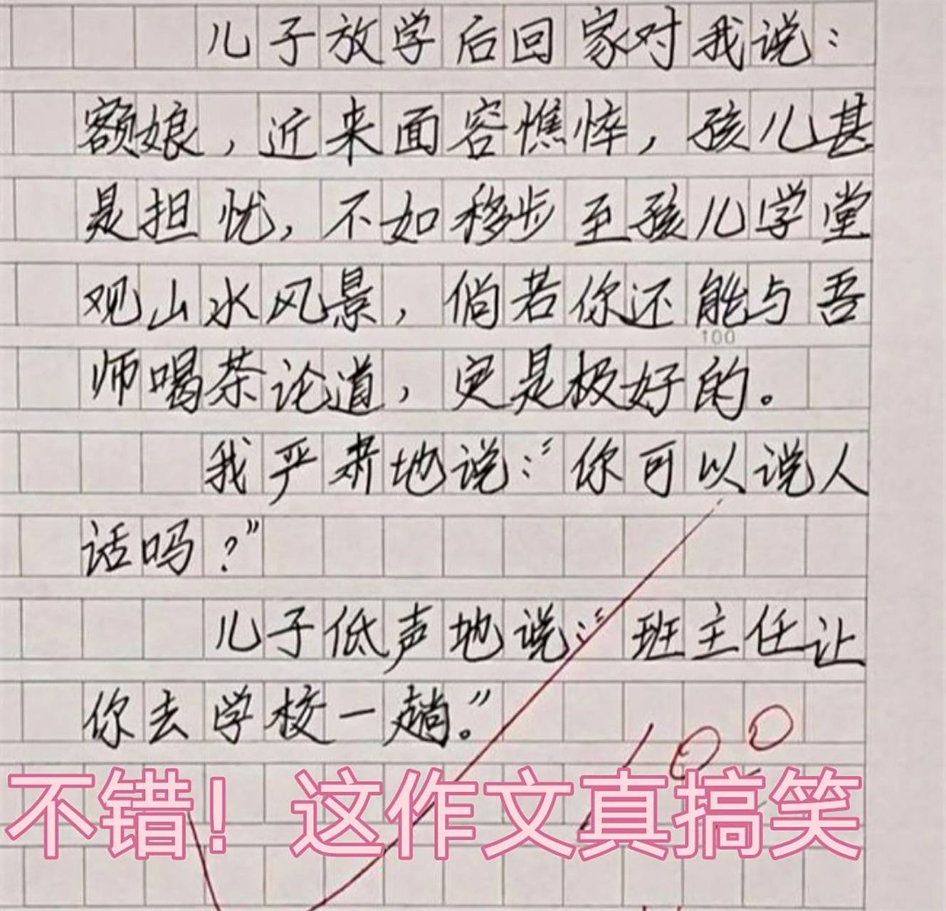 搞笑作文98 小学生脑洞大开啊!