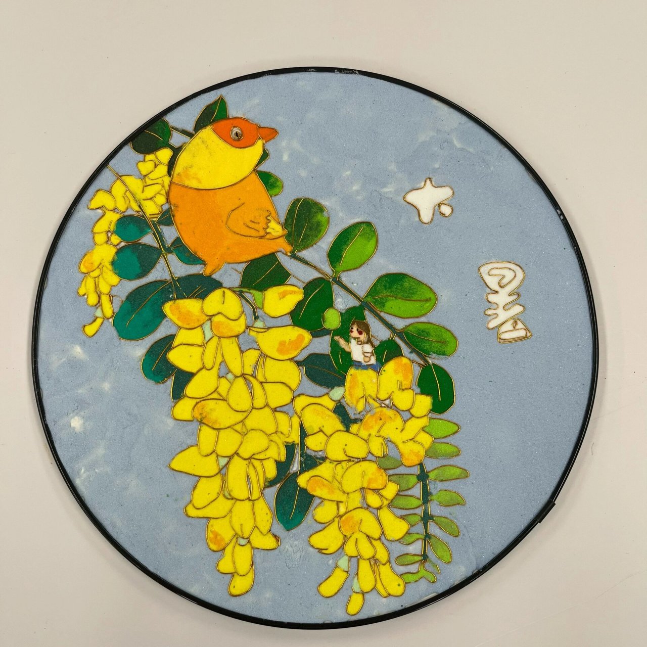 学校手工社团|掐丝珐琅画(24节气夏) #掐丝珐琅# #二十四节气# #社团