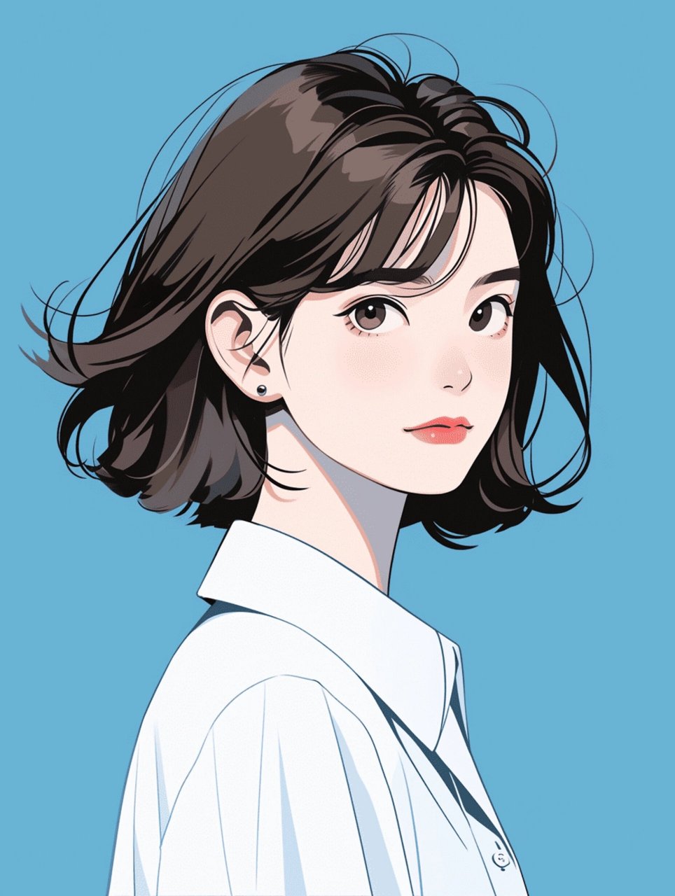 短发女生头像32