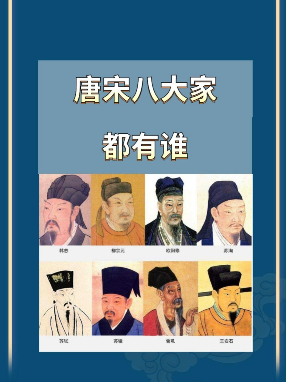 唐宋八大家都有谁?