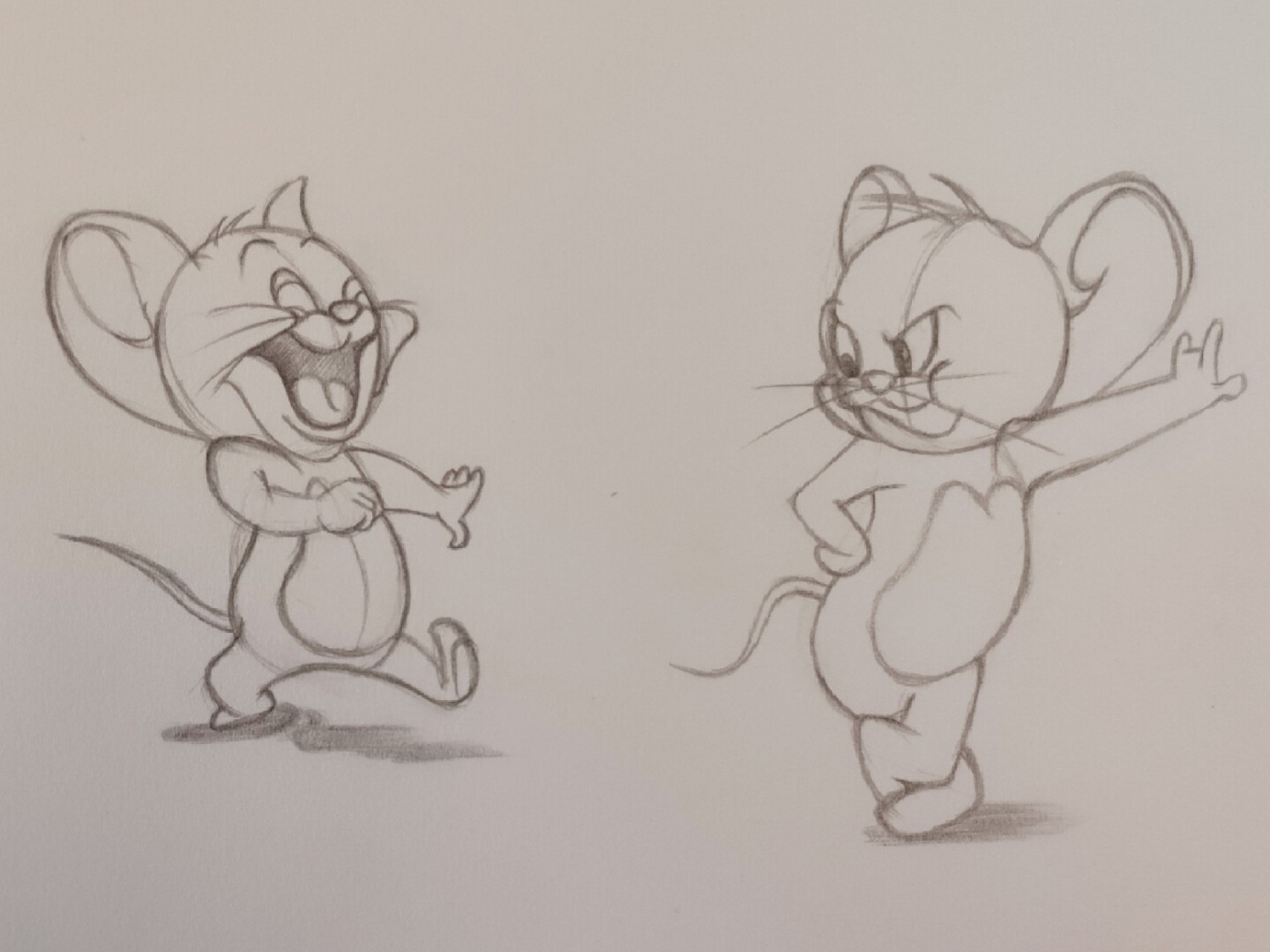 小老鼠杰瑞 简笔画 临摹迪士尼动画大师作品