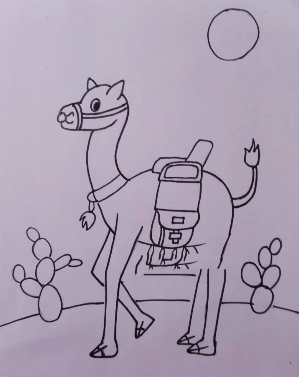 骆驼简笔画 儿童创意画