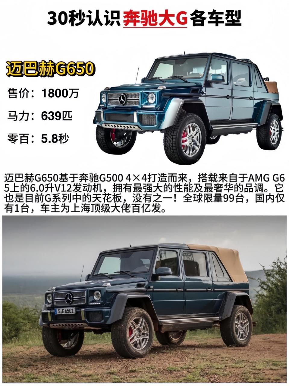 奔驰大g6x6参数图片