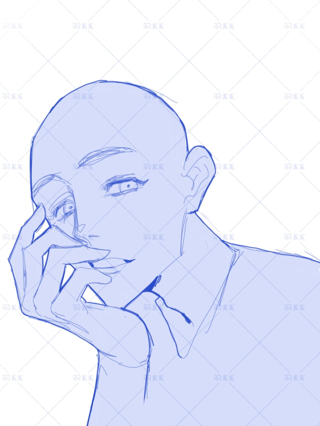 【单人姿势练习】用手撑脸