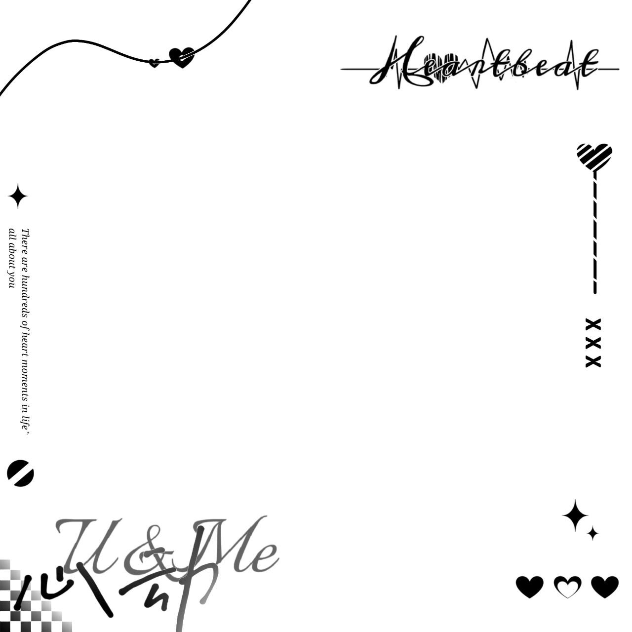 摸鱼套组|头像框全屏小水印 摸了个比较百搭的套组 截图提取线稿 署名