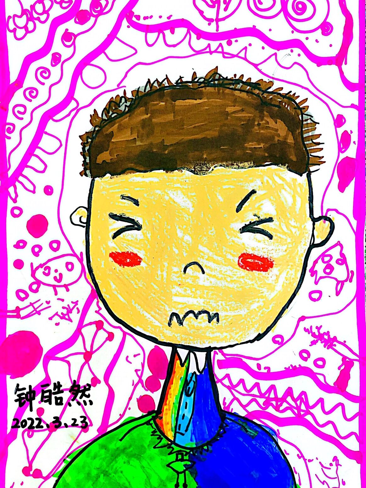 我的自画像 幼儿创意画