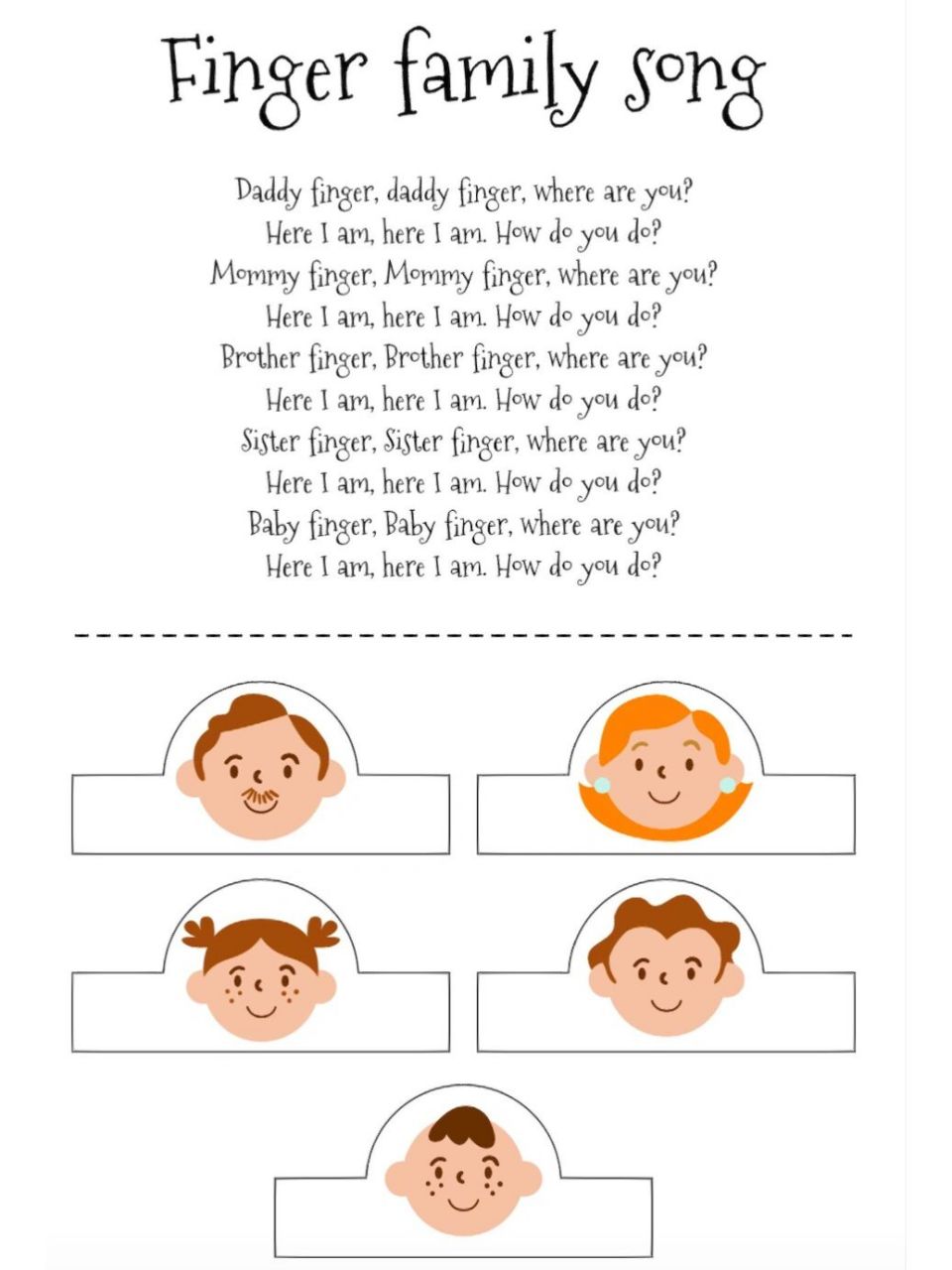 finger family 家庭成员歌曲教学手指谣