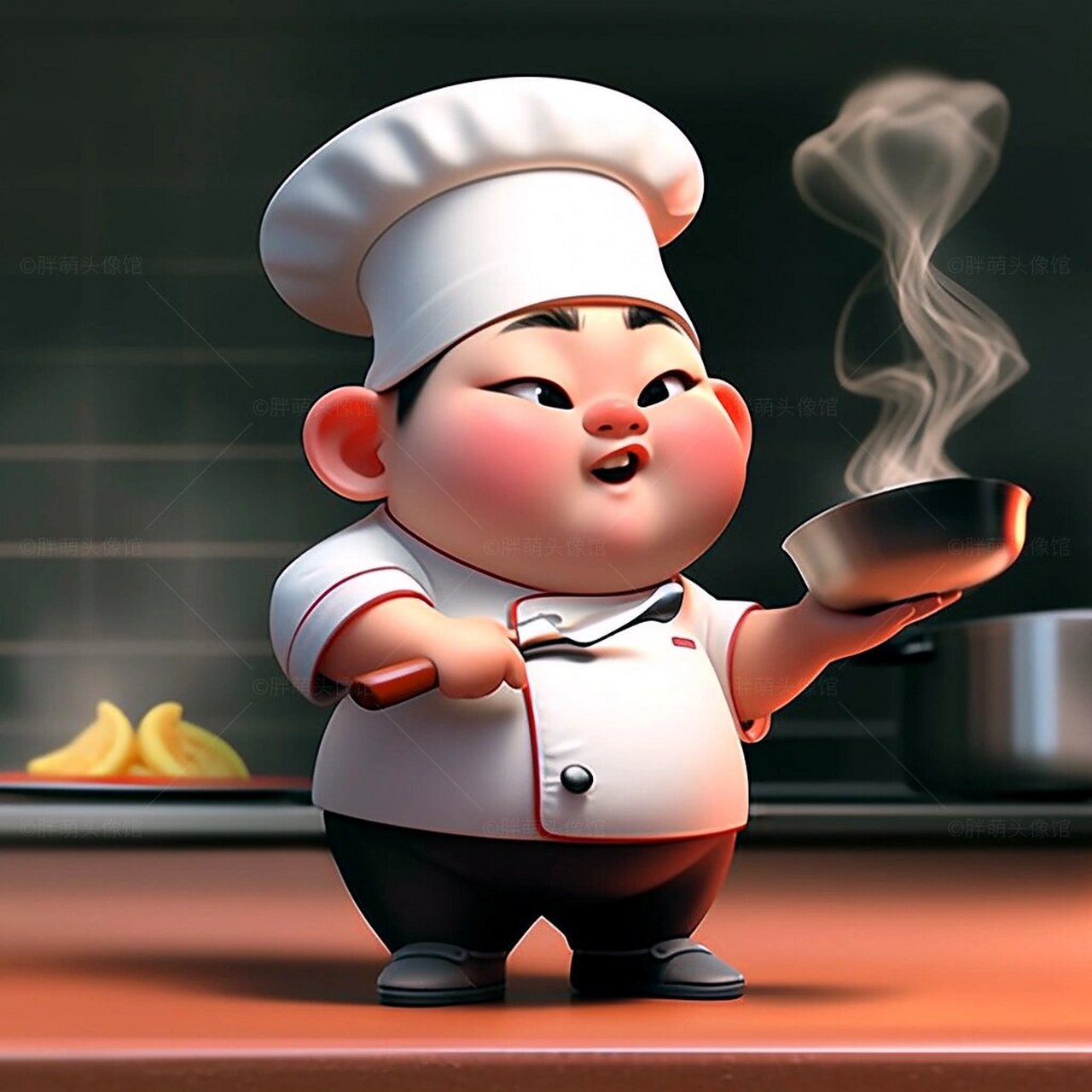 职业头像|美食舞台上的男厨986993 一个充满活力的男厨师!