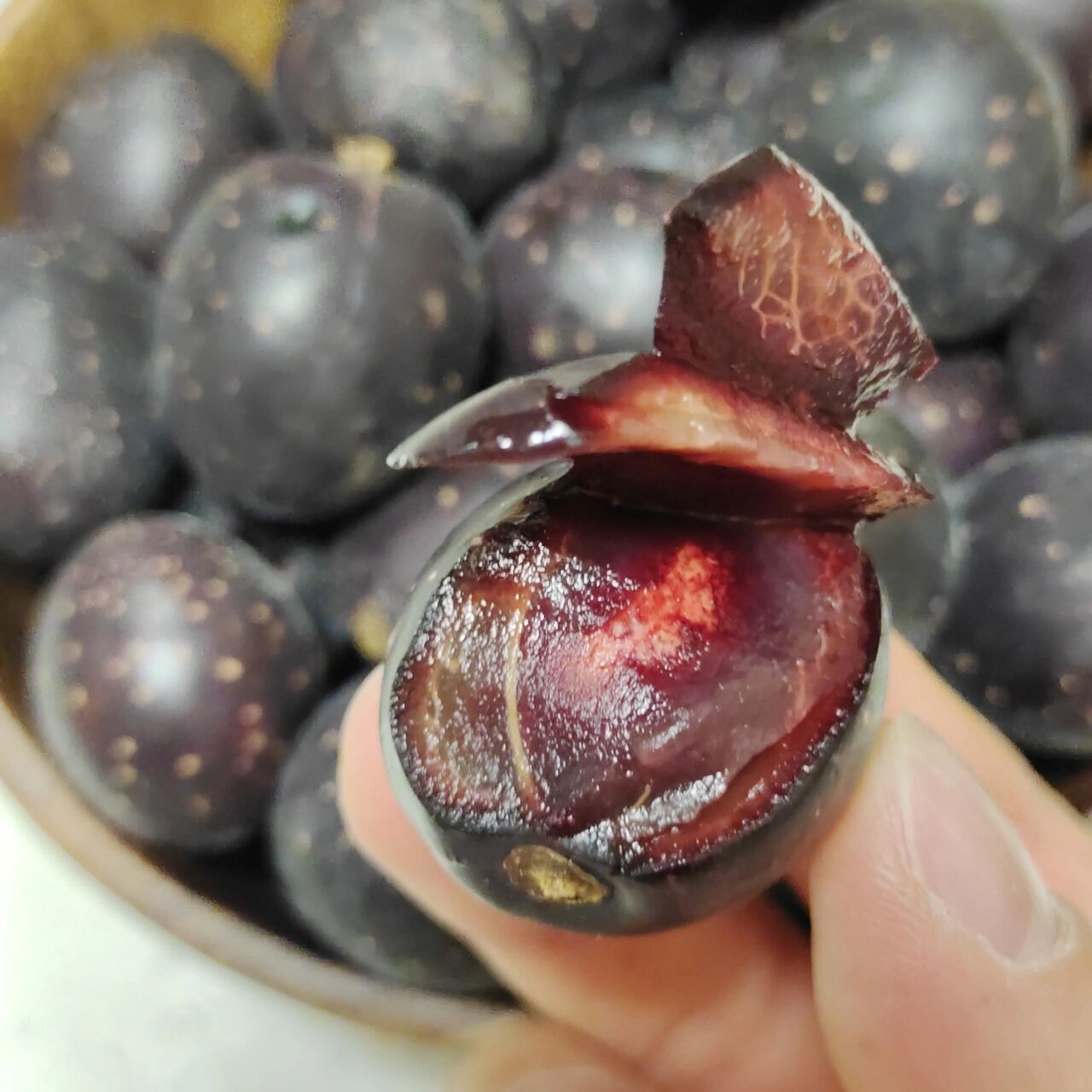 果子果子day159 胭脂果～又称鬼眼睛果,它的汁像胭脂一样的红.