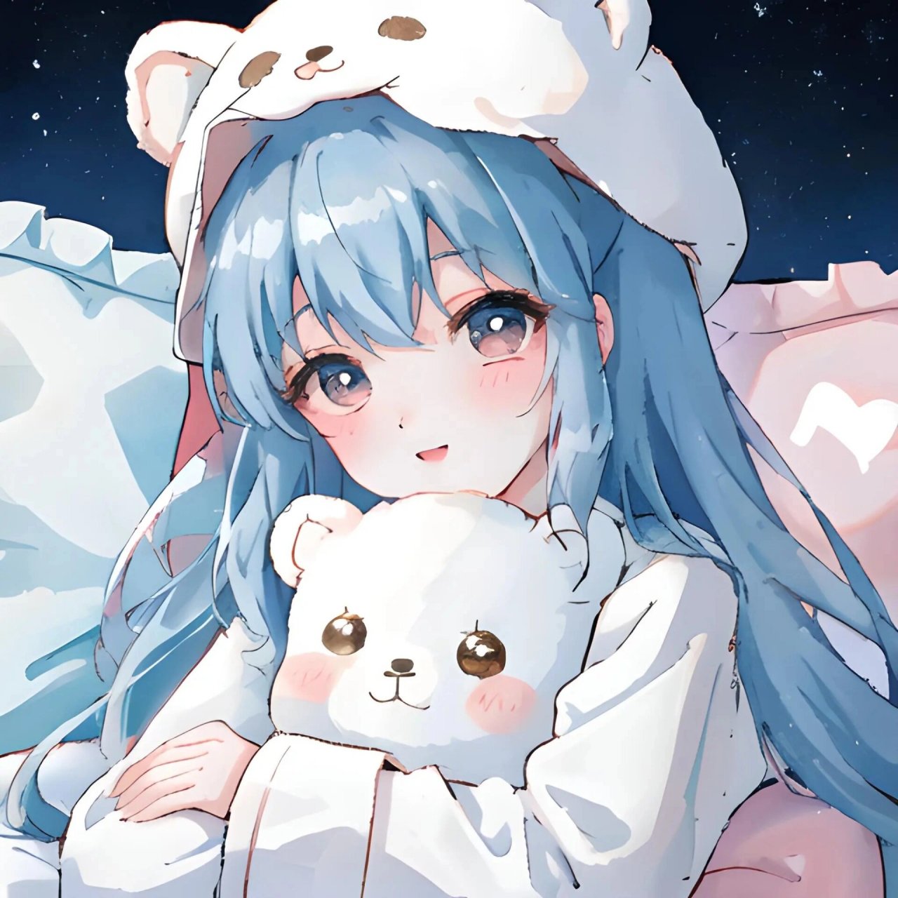 晚安我的小熊|二次元可爱女生头像
