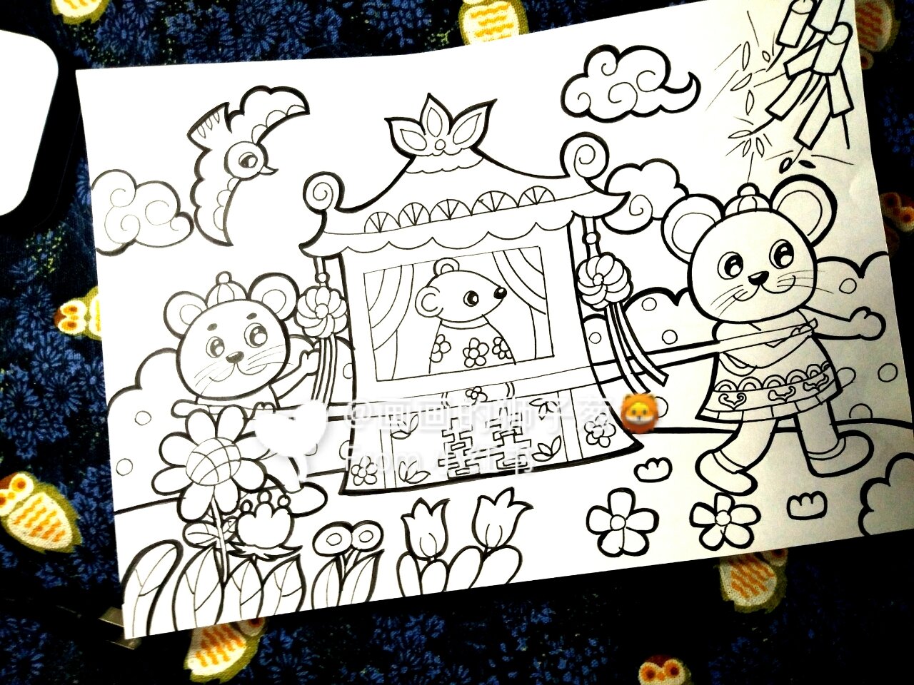 幼师主题简笔画分享:《老鼠嫁女