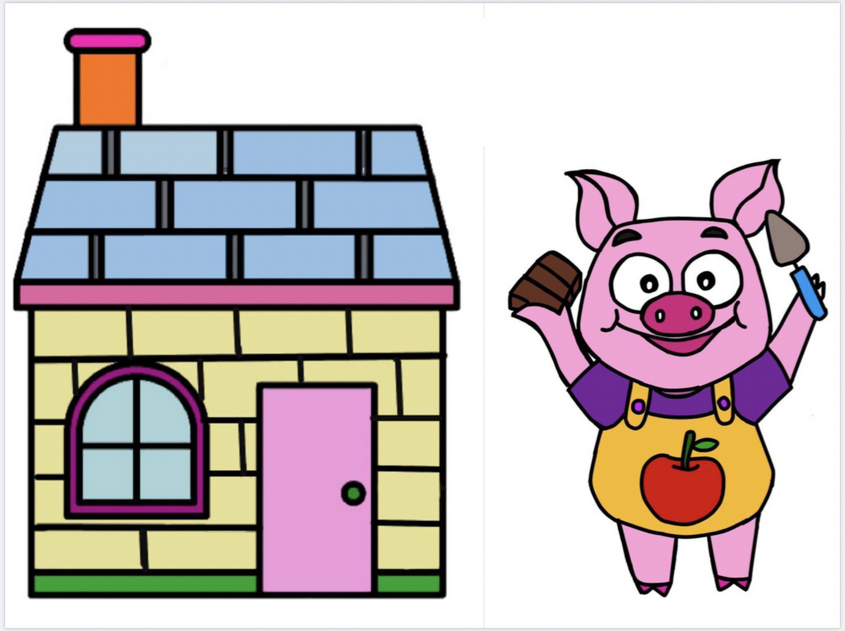 语言区·三只小猪盖房子·故事素材73